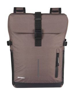 Sakwy BASIL MOVE DOUBLE BICYCLE BAG, UNIVERSAL BRIDGE, 30L, Wodoodporna, Brown (NEW 2025)