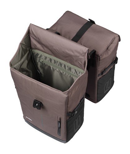 Sakwy BASIL MOVE DOUBLE BICYCLE BAG, UNIVERSAL BRIDGE, 30L, Wodoodporna, Brown (NEW 2025) Sakwy BASIL MOVE DOUBLE BICYCLE BAG, UNIVERSAL BRIDGE, 30L, Wodoodporna, Brown (NEW 2025)
