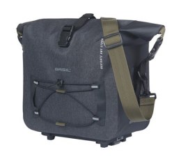 Torba na bagażnik BASIL NAVIGATOR STORM, MIK z adapterem do mocowania (ready to go), 13L, Wodoodporna, Czarna (NEW 2025)