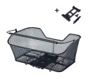 Kosz na bagażnik BASIL BASE XL REAR BASKET, MIK z adapterem do mocowania (ready to go), Stalowy, Black (Eco Bottom) (NEW 2025)