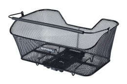Kosz na bagażnik BASIL BASE XL REAR BASKET, MIK z adapterem do mocowania (ready to go), Stalowy, Black (Eco Bottom) (NEW 2025)