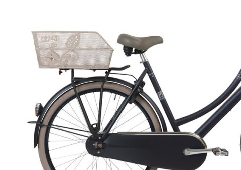 Kosz na bagażnik BASIL CENTO FLOWER REAR BASKET, Stalowy, Nude Metallic (NEW 2025) Kosz na bagażnik BASIL CENTO FLOWER REAR BASKET, Stalowy, Nude Metallic (NEW 2025)