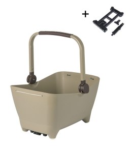 Kosz na tylny bagażnik BASIL BUDDY DOG BICYCLE BASKET REAR MIK, MIK system (ready to go) plastik, poduszka, biscotti brown (NEW 