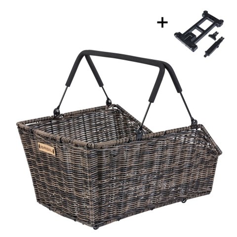Kosz na tylny bagażnik BASIL CENTO RATTAN LOOK MIK, MIK System (ready to go) wodoodporny nature brown (NEW 2025) Kosz na tylny bagażnik BASIL CENTO RATTAN LOOK MIK, MIK System (ready to go) wodoodporny nature brown (NEW 2025)