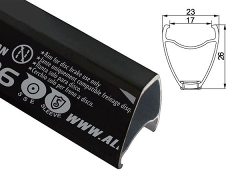Obręcz szosa ALEXRIMS CXD26, V-brake, Stożek 26mm, 700C 622-17, 24 otwory, Kapslowana, Czarna, Waga 475g (DWZ) Obręcz szosa ALEXRIMS CXD26, V-brake, Stożek 26mm, 700C 622-17, 24 otwory, Kapslowana, Czarna, Waga 475g (DWZ)