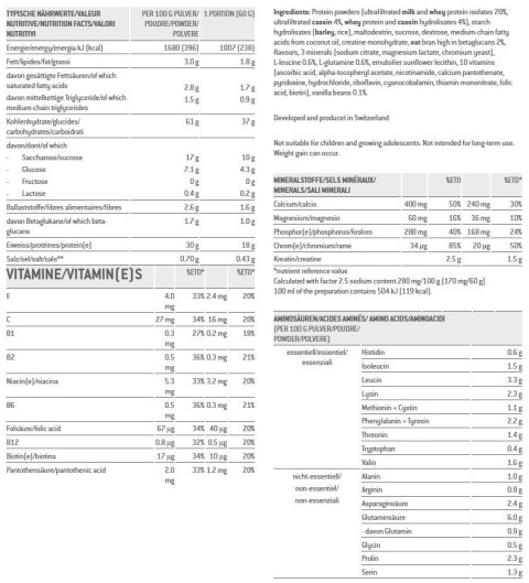 Odżywka SPONSER MASS GAINER wanilia puszka 1200g (NEW) Odżywka SPONSER MASS GAINER wanilia puszka 1200g (NEW)