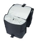 Sakwa miejska podwójna BASIL GO DOUBLE BAG 32L, Universal Bridge System, solid black (NEW 2025)