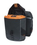 Sakwa miejska podwójna BASIL MILES TARPAULIN DOUBLE PANNIER BAG MIK 34L, MIK System (ready to go), 100% wodoodporna black orange