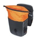 Sakwa miejska podwójna BASIL MILES TARPAULIN DOUBLE PANNIER BAG MIK 34L, MIK System (ready to go), 100% wodoodporna black orange