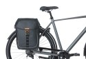 Sakwa miejska podwójna BASIL MILES TARPAULIN DOUBLE PANNIER BAG MIK 34L, MIK System (ready to go), 100% wodoodporna black orange