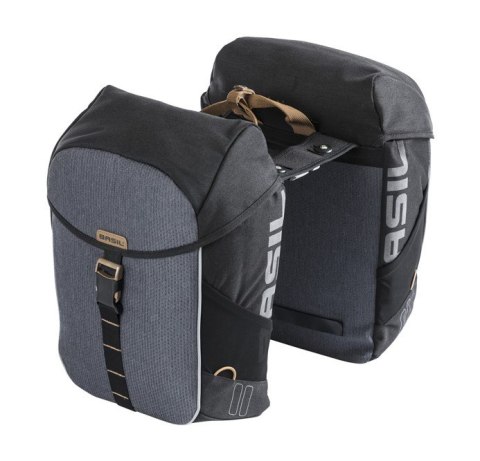 Sakwa miejska podwójna BASIL MILES TARPAULIN DOUBLE PANNIER BAG MIK 34L, MIK System (ready to go), 100% wodoodporna black slate Sakwa miejska podwójna BASIL MILES TARPAULIN DOUBLE PANNIER BAG MIK 34L, MIK System (ready to go), 100% wodoodporna black slate