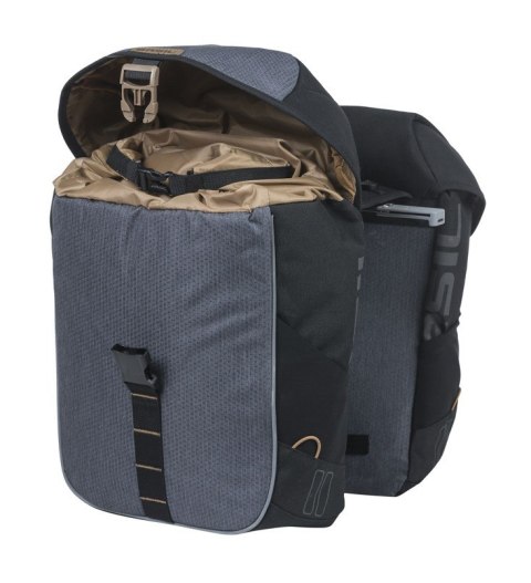 Sakwa miejska podwójna BASIL MILES TARPAULIN DOUBLE PANNIER BAG MIK 34L, MIK System (ready to go), 100% wodoodporna black slate Sakwa miejska podwójna BASIL MILES TARPAULIN DOUBLE PANNIER BAG MIK 34L, MIK System (ready to go), 100% wodoodporna black slate