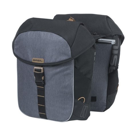 Sakwa miejska podwójna BASIL MILES TARPAULIN DOUBLE PANNIER BAG MIK 34L, MIK System (ready to go), 100% wodoodporna black slate Sakwa miejska podwójna BASIL MILES TARPAULIN DOUBLE PANNIER BAG MIK 34L, MIK System (ready to go), 100% wodoodporna black slate