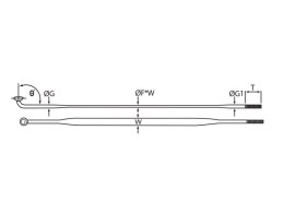 Szprychy CNSPOKE AERO424 2.0-0.9*2.2-2.0 stal nierdzewna 244mm czarne 36szt.