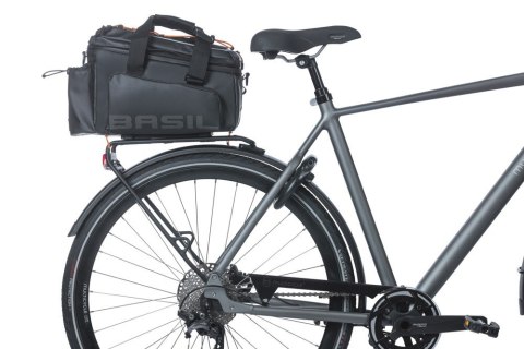 Torba na bagażnik BASIL MILES TARPAULIN TRUNKBAG XL PRO MIK 9-36L, MIK System (ready to go), 100% wodoodporna black orange (bez Torba na bagażnik BASIL MILES TARPAULIN TRUNKBAG XL PRO MIK 9-36L, MIK System (ready to go), 100% wodoodporna black orange (bez