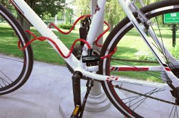 Zapięcie rowerowe MASTERLOCK QUANTUM 8127 8mm 180cm KLUCZYK zestaw mix kolorów pudełko 6szt. (NEW)
