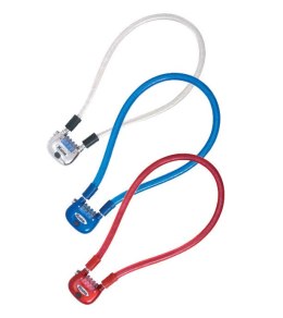 Zapięcie rowerowe MASTERLOCK QUANTUM 8213 12mm 60cm SZYFR LED podświetlone zestaw mix kolorów pudełko 4szt. (DWZ)