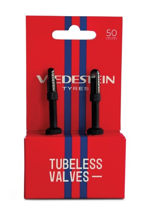 Zaworki tubeless VREDESTEIN TUBELESS VALVES 50mm, Czarne (NEW) Zaworki tubeless VREDESTEIN TUBELESS VALVES 50mm, Czarne (NEW)