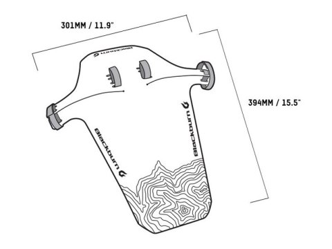 Błotnik BLACKBURN BARRIER XL MUD GUARD czarno-niebieski Błotnik BLACKBURN BARRIER XL MUD GUARD czarno-niebieski