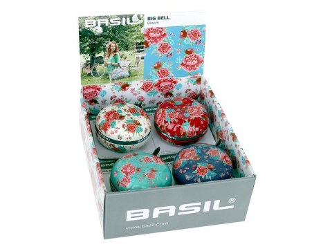 Dzwonek rowerowy BASIL BIG BELL BLOOM 80mm, mix kolorów pudełko 4szt. (DWZ) Dzwonek rowerowy BASIL BIG BELL BLOOM 80mm, mix kolorów pudełko 4szt. (DWZ)