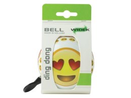 Dzwonek rowerowy WIDEK DING DONG EMOTICONS Heart Eyes 1szt. (NEW)