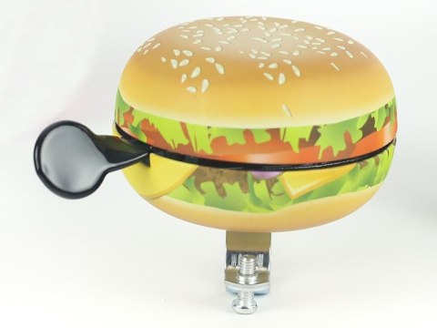 Dzwonek rowerowy WIDEK DING DONG FOOD hamburger matowy 1szt. (NEW) Dzwonek rowerowy WIDEK DING DONG FOOD hamburger matowy 1szt. (NEW)
