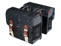 Sakwa miejska podwójna BASIL BOHEME DOUBLE BAG 35L, mocowanie na paski, wodoodporny poliester, charcoal (DWZ->18013)