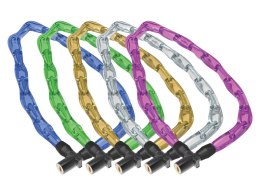 Zapięcie rowerowe ONGUARD LIGHTWEIGHT KEY CHAIN LOCK 8196 ŁAŃCUCH 80cm*4mm - 2 x Klucze z kodem mix kolorów 10szt. (NEW)