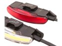 Zestaw lampki SPANNINGA ARCO usb przód 80 lumenów, ARCO usb tył 30 lumenów czarna (NEW)