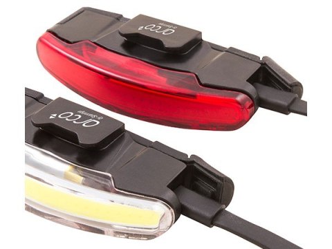 Zestaw lampki SPANNINGA ARCO usb przód 80 lumenów, ARCO usb tył 30 lumenów czarna (NEW) Zestaw lampki SPANNINGA ARCO usb przód 80 lumenów, ARCO usb tył 30 lumenów czarna (NEW)