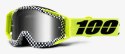 Gogle 100% RACECRAFT ANDRE (Szyba Srebrna Lustrzana Anti-Fog, LT 25%+/-5% + Szyba Przezroczysta Anti-Fog, LT 88%-92% + 10 Zrywek