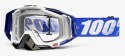 Gogle 100% RACECRAFT COBALT BLUE (Szyba Niebieska Lustrzana Anti-Fog, LT 53%+/-5% + Szyba Przezroczysta Anti-Fog, LT 88%-92% + 1