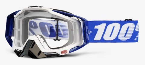 Gogle 100% RACECRAFT COBALT BLUE (Szyba Niebieska Lustrzana Anti-Fog, LT 53%+/-5% + Szyba Przezroczysta Anti-Fog, LT 88%-92% + 1 Gogle 100% RACECRAFT COBALT BLUE (Szyba Niebieska Lustrzana Anti-Fog, LT 53%+/-5% + Szyba Przezroczysta Anti-Fog, LT 88%-92% + 1
