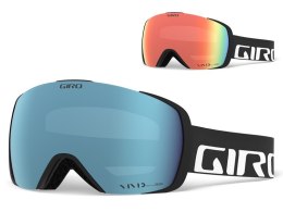 Gogle zimowe GIRO CONTACT BLACK WORDMARK (Szyba lustrzana kolorowa VIVID-Carl Zeiss ROYAL 19-42% S2 + Szyba lustrzana kolorowa V
