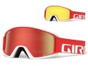 Gogle zimowe GIRO SEMI RED WHITE APEX (Szyba lustrzana kolorowa AMBER SCARLET 19-42% S2 + Szyba kolorowa YELLOW 84% S0) (DWZ)