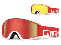 Gogle zimowe GIRO SEMI RED WHITE APEX (Szyba lustrzana kolorowa AMBER SCARLET 19-42% S2 + Szyba kolorowa YELLOW 84% S0) (DWZ)