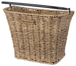 Kosz na kierownicę BASIL BREMEN RATTAN LOOK KF ratanowy + Płytka mocująca do kosza BASIL KLICKFIX ADAPTER PLATE system do mocowa