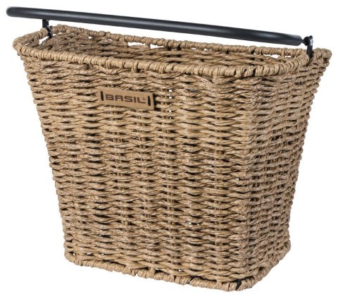 Kosz na kierownicę BASIL BREMEN RATTAN LOOK KF ratanowy + Płytka mocująca do kosza BASIL KLICKFIX ADAPTER PLATE system do mocowa Kosz na kierownicę BASIL BREMEN RATTAN LOOK KF ratanowy + Płytka mocująca do kosza BASIL KLICKFIX ADAPTER PLATE system do mocowa