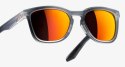 Okulary 100% HUDSON Soft Tact Translucent Crystal Grey - HiPER Red Multilayer Mirror Lens (Szkła Czerwone Lustrzane Wielowarstwo