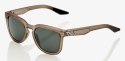 Okulary 100% HUDSON Soft Tact Translucent Crystal Sepia - Grey Green Lens (Szkła Szaro-Zielone, LT 12%) (WYPRZEDAŻ -45%)