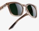 Okulary 100% HUDSON Soft Tact Translucent Crystal Sepia - Grey Green Lens (Szkła Szaro-Zielone, LT 12%) (WYPRZEDAŻ -45%)