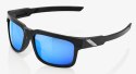 Okulary 100% TYPE-S Matte Black - HiPER Blue Multilayer Mirror Lens (Szkła Niebieskie Lustrzane Wielowarstwowe, LT 15%) (WYPRZED