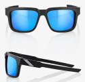 Okulary 100% TYPE-S Matte Black - HiPER Blue Multilayer Mirror Lens (Szkła Niebieskie Lustrzane Wielowarstwowe, LT 15%) (WYPRZED