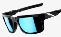 Okulary 100% TYPE-S Matte Black - HiPER Blue Multilayer Mirror Lens (Szkła Niebieskie Lustrzane Wielowarstwowe, LT 15%) (WYPRZED