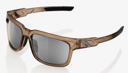 Okulary 100% TYPE-S Matte Translucent Crystal Sepia - HiPER Silver Mirror Lens (Szkła Srebrne Lustrzane, LT 14%) (WYPRZEDAŻ -45%