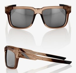Okulary 100% TYPE-S Matte Translucent Crystal Sepia - HiPER Silver Mirror Lens (Szkła Srebrne Lustrzane, LT 14%) (WYPRZEDAŻ -45%