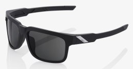 Okulary 100% TYPE-S Soft Tact Black - Smoke Lens (Szkła Czarne Smoke, LT 12%) (WYPRZEDAŻ -45%)