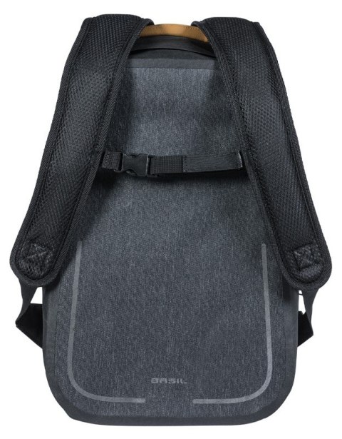 Plecak BASIL URBAN DRY BACKPACK 18L, mocowanie na haki Hook-On System, charcoal melee (NEW) Plecak BASIL URBAN DRY BACKPACK 18L, mocowanie na haki Hook-On System, charcoal melee (NEW)