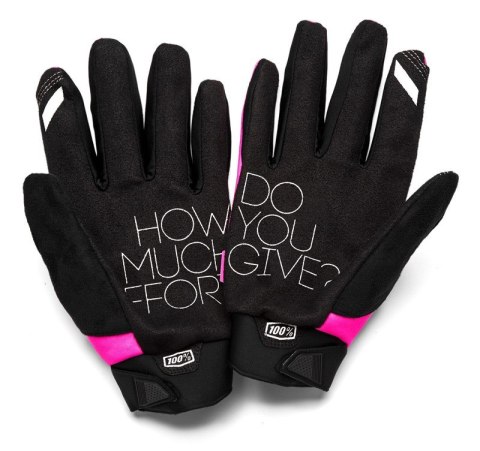 Rękawiczki 100% BRISKER Women's Glove neon pink black roz. M (długość dłoni 174-181 mm) (WYPRZEDAŻ -50%) Rękawiczki 100% BRISKER Women's Glove neon pink black roz. M (długość dłoni 174-181 mm) (WYPRZEDAŻ -50%)