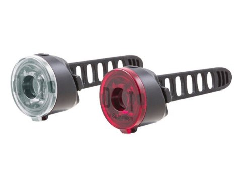 Zestaw lampki SPANNINGA DOT10 lumenów baterie przód czarna, DOT 10 lumenów baterie tył czarna (NEW) Zestaw lampki SPANNINGA DOT10 lumenów baterie przód czarna, DOT 10 lumenów baterie tył czarna (NEW)